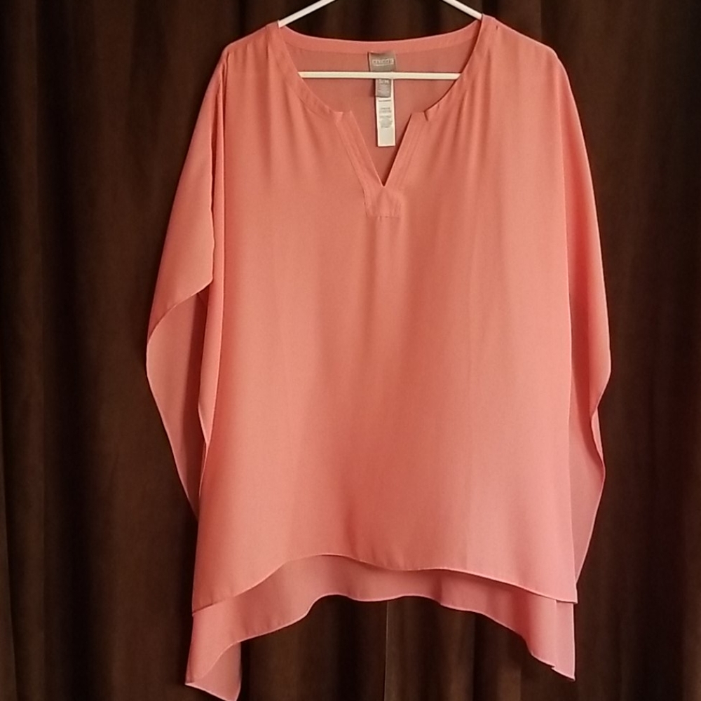 BOGO Beautiful Coral Chico's Blouse